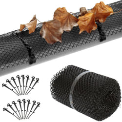 Deuba - monzana® Grille de protection de gouttière 6m 16 clips de fixation inclus découpable résistant aux intempéries protège-gouttière grillage