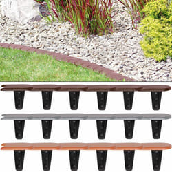 Bordure de jardin - Délimitation Pelouse Parterre Massifs Fleurs Plantes - Jardin Longueur et Couleur au choix brun / 7.6 m