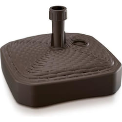 Pied de parasol brun carré support parasol maintien parasol polyrotin Ø39cm