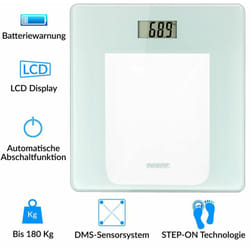 Deuba - Pèse personne balance digitale lcd blanc 180kg système de capteurs slim moderne pèse-personne salle de bains poids