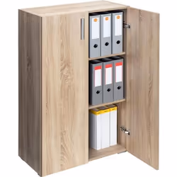 Armoire - DEUBA - VELA - Design moderne - Espace de rangement réglable - Chêne