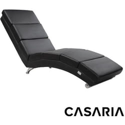 Méridienne London Chaise de relaxation Chaise longue d’intérieur design Fauteuil relax salon noir