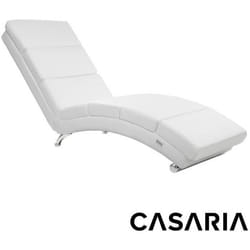 Méridienne London Chaise de relaxation Chaise longue d’intérieur design Fauteuil relax salon blanc