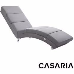 Méridienne London Chaise de relaxation Chaise longue d’intérieur design Fauteuil relax salon gris