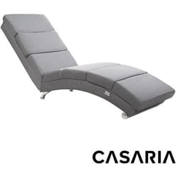 Méridienne London Chaise de relaxation Chaise longue d’intérieur design Fauteuil relax salon gris