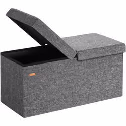 Banc avec espace de rangement 2 en 1 ! Le coffre de rangement dispose d'une structure robuste et fabriquée en panneaux de fib ...