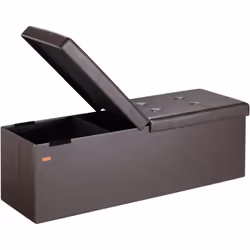 Banc avec espace de rangement 2 en 1 ! Le coffre de rangement dispose d'une structure robuste et fabriquée en panneaux de fib ...