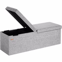 Banc avec espace de rangement 2 en 1 ! Le coffre de rangement dispose d'une structure robuste et fabriquée en panneaux de fib ...