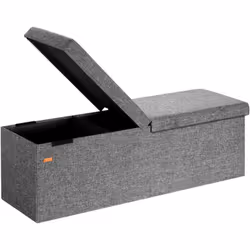 Banc avec espace de rangement 2 en 1 ! Le coffre de rangement dispose d'une structure robuste et fabriquée en panneaux de fib ...