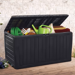 Description générale Le coffre de rangement idéal pour votre jardin ! Ce coffre est parfait pour ranger des coussins de siège ...