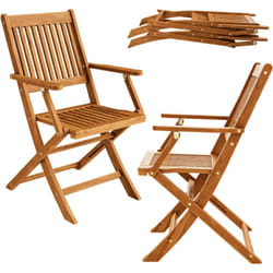 Deuba - Set de 2 chaises de jardin pliantes 'Sydney' en bois d'acacia certifié fsc pour salon de jardin sydney accoudoirs extérieur pliable chaise de