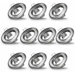 10x Spots lumineux encastrable plafond lampe différentes couleurs supports pour spots encastrables acier inoxydable luminaire plafonnier cuisine
