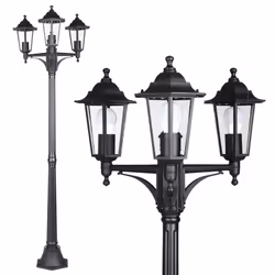 Description générale La lampe d'extérieur en aluminium moulé résiste aux éclaboussures (IP44) et aux intempéries, ce qui la r ...