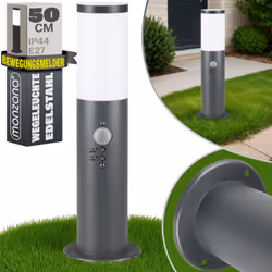Description générale Illuminez votre jardin avec ce lampadaire en acier inoxydable, conçu pour offrir un éclairage efficace e ...