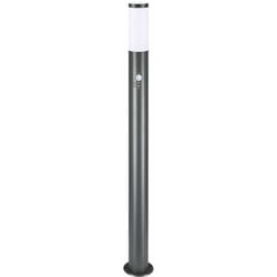 Lampadaire moderne - Luminaire extérieur - Allée, terrasse - Acier inoxydable Anthracite avec détecteur de mouvements