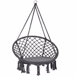 Ne pensez plus à rien et relaxez-vous ! Cette chaise suspendue de la marque Detex® peut supporter une capacité de charge de m ...