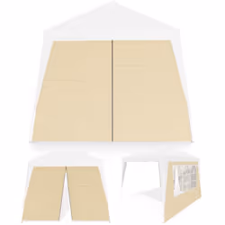 Deuba 2x Parois latérales pour tonnelle pavillon Capri avec fenêtre Matériau hydrofuge Beige