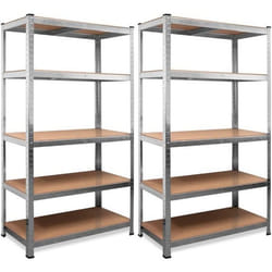 2x Étagères charge lourde metallique 5 tablettes 170x75x30cm Charge max. 350 kg