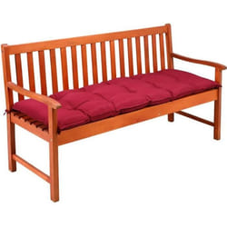 Coussin de banc avec attaches - DETEX - 145x45x8cm - Rouge - Résistant aux intempéries