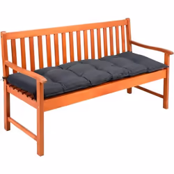 Coussin de banc DETEX - Intérieur Extérieur - 145x45x8cm - 100% Polyester - Anthracite