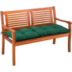 Coussin de banc avec attaches Vert 110x45x8cm Intérieur Extérieur Coussin pour banc Banquette 100% Polyester