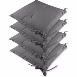 Detex 4X Coussins de Chaise Gris clair Sydney Outdoor Hydrofuge 45 x 40 x 6 cm Coussin dassise Garniture chaise de jardin