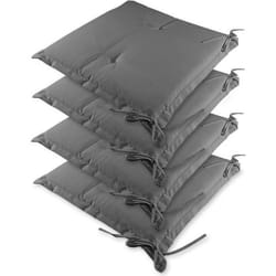 Detex 4X Coussins de Chaise Gris clair Sydney Outdoor Hydrofuge 45 x 40 x 6 cm Coussin dassise Garniture chaise de jardin