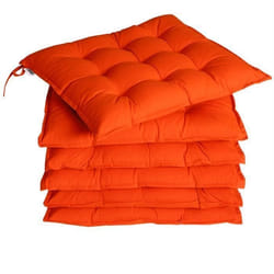 DETEX® 6x Coussin de Chaise Orange Sangles Effet viscoélastique intérieur extérieur sièges Coussins de Chaises Coussin dassise