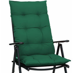 6x Coussin de chaise / fauteuil avec dossier 129x53x10cm - Intérieur Extérieur - Jardin maison Vert