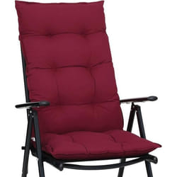 Set de 6 Coussins de chaise avec dossier Bordeaux 79x50x10cm Coussin de chaise fauteuil galette Intérieur Extérieur Jardin