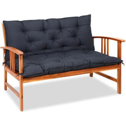 Coussin pour banc avec dossier Coussin de banc Anthracite 110x100x8cm Intérieur Extérieur Banquette Banc Jardin