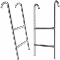 Chelle pour trampoline échelle jardin extérieur saut marches 110cm 90cm 76cm 66cm activité jeu enfants sécurité 90cm - 2 marches en plastique