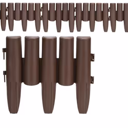Bordure de jardin en plastique - DEUBA - 1120m - Marron - Résistante aux intempéries et facile à monter