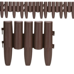 Bordure de jardin en plastique - DEUBA - 1120m - Marron - Résistante aux intempéries et facile à monter
