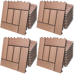 11x 22x 44x 55x 66x Dalles clipsables en bois composite wpc 30 x 30 cm Dalle de terrasse jardin extérieur 44x Mosaïque terracotta