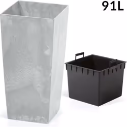 Pot de fleurs Bac à fleur Cache pot Jardinière style Béton Gris 91 Litres Terrasse Jardin Intérieur Extérieur