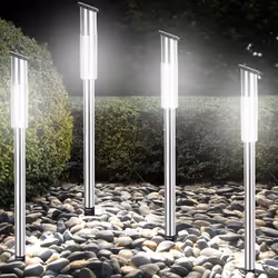 Description générale Rendez votre jardin plus lumineux avec ce set de lampes LED solaires modernes. Grâce à leur design innov ...