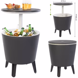 Profitez de l'été avec la table de jardin Cool Bar de Keter avec bac à glaçons ! Cette table de bar à glaçons est très polyva ...