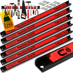 Barre magnétique pour outils aimant puissant rangement outils barre aimantée murale charge max. 23 kg outillage 6x 45 cm - Deuba