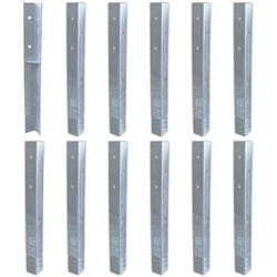 Wickey - Ancrage au sol ancrage poteau SolidLock - set de ancrages pour aire de jeux & portique balançoire, ancrages en profilé pour cabane enfant &