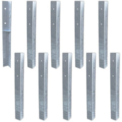 Wickey - Ancrage au sol ancrage poteau SolidLock - set de ancrages pour aire de jeux & portique balançoire, ancrages en profilé pour cabane enfant &
