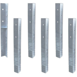 Wickey - Ancrage au sol ancrage poteau SolidLock - set de ancrages pour aire de jeux & portique balançoire, ancrages en profilé pour cabane enfant &