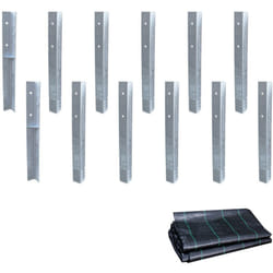 Wickey - Ancrage au sol ancrage poteau SolidLock - set de ancrages pour aire de jeux & portique balançoire avec toile anti-mauvaises herbes, ancrages