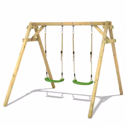 WICKEY Portique balançoire Aire de jeux Smart Move avec extension descalade Portique bois pour enfants