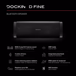 DOCKIN D Fine Enceinte portable stéréo Noir 50 W - Vue supplémentaire 4