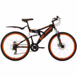 VTT tout suspendu 26 Bliss noir-orange KS Cycling - 21 vitesses - Taille de Cadre 47 cm