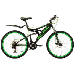VTT tout suspendu 26 BLISS vert KS Cycling - 21 vitesses - cadre semi-rigide - freins à disque - adulte