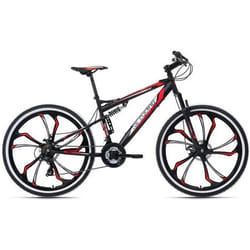 VTT Tout Suspendu 275 Scrawler noir-rouge KS Cycling - 21 Vitesses - Taille de Cadre 46 cm