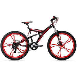 VTT Tout Suspendu KS Cycling Topspin Noir-Rouge 26 - TC 51 cm