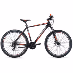 VTT semi-rigide 275 Morzine noir-rouge KS Cycling - 21 vitesses - Freins à disque - Pour chemins et sentiers